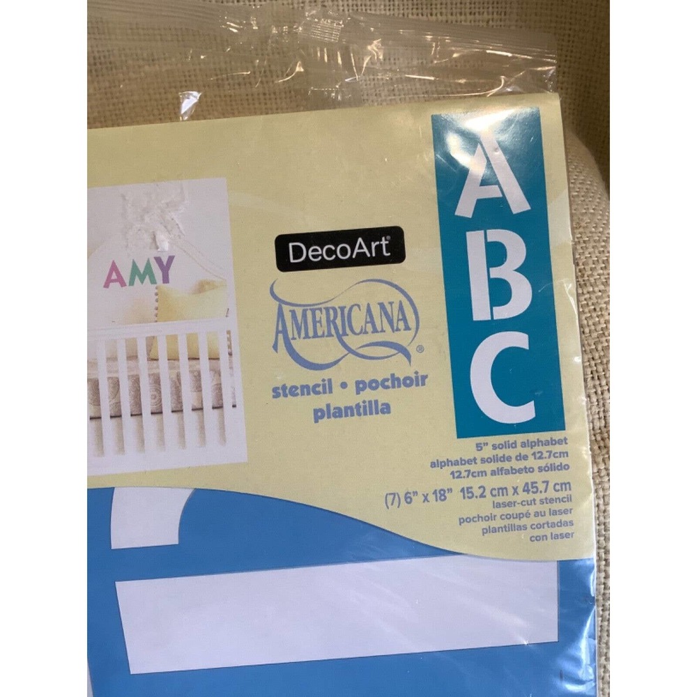 NEW in package DecoArt Americana alphabet 5” solid letter stencil